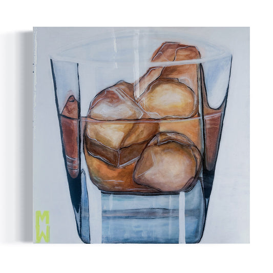 Whiskey on rocks