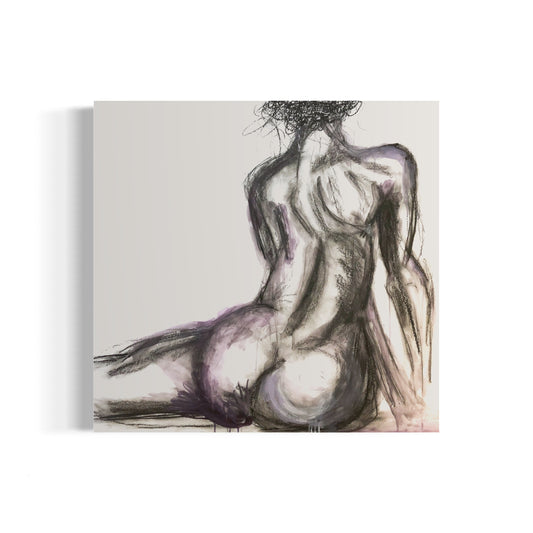 Charcoal figure back