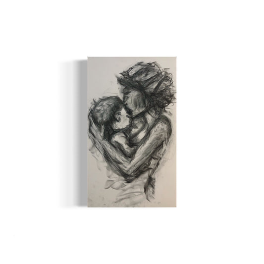Charcoal mother & son