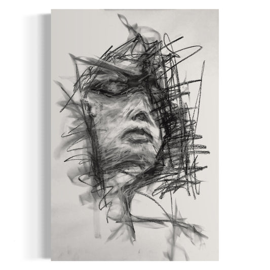 Charcoal eyes closed